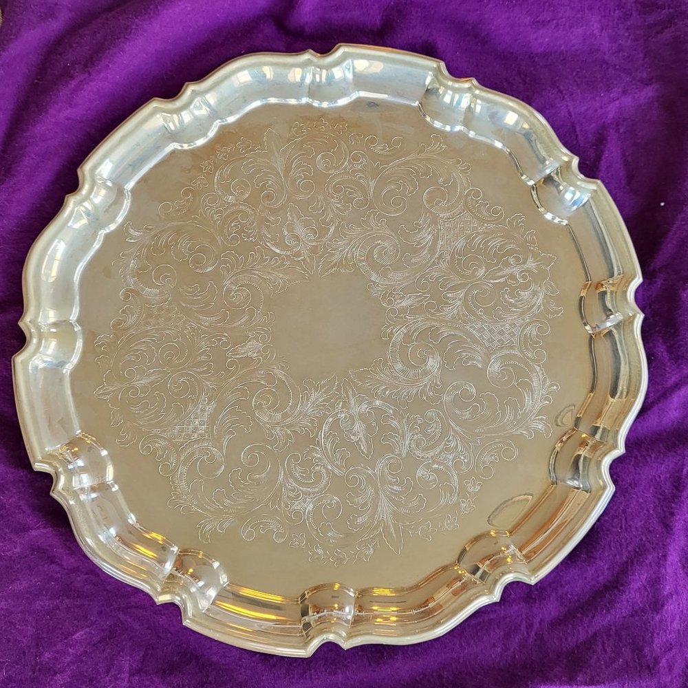 16 inch Silver plated Silver platter